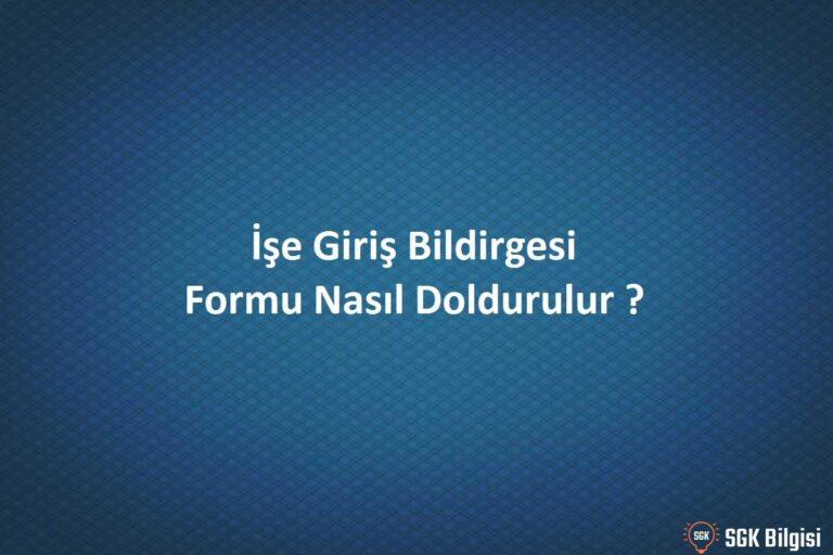 işe giriş formu nasıl doldurulur