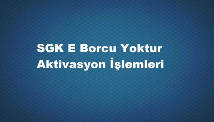 sgk aktivasyon formu
