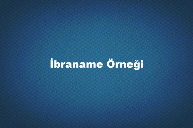 işçi ibraname örneği