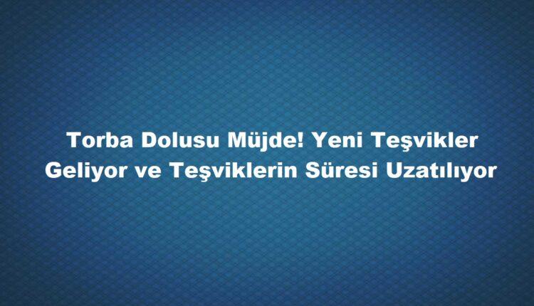 teşvik süreleri uzatılacak