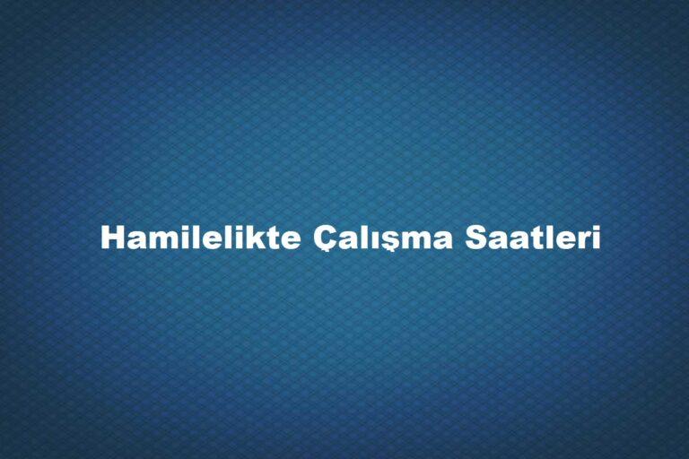 Hamilelikte çalışma saatleri