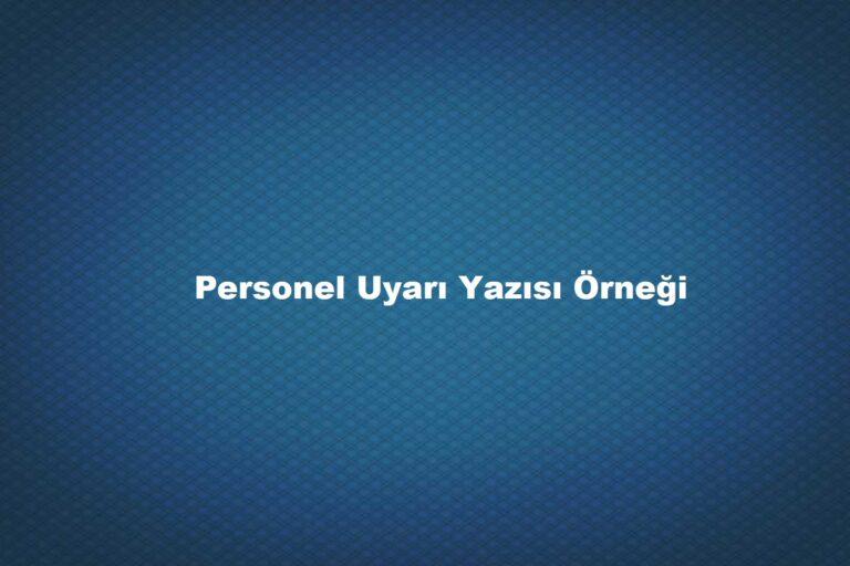 İşçi uyarı yazısı örneği