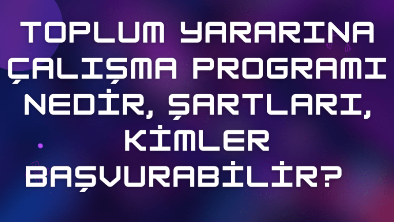 Toplum Yararına Çalışma Programı