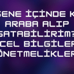 1 Sene İçinde Kaç Araba Alıp Satabilirim