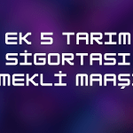 Ek 5 Tarım Sigortası Emekli Maaşı