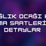 Sağlık Ocağı Kan Alma Saatleri