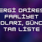 Vergi Dairesi Faaliyet Kodları