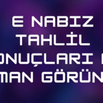 E Nabız Tahlil Sonuçları Ne Zaman Görünür