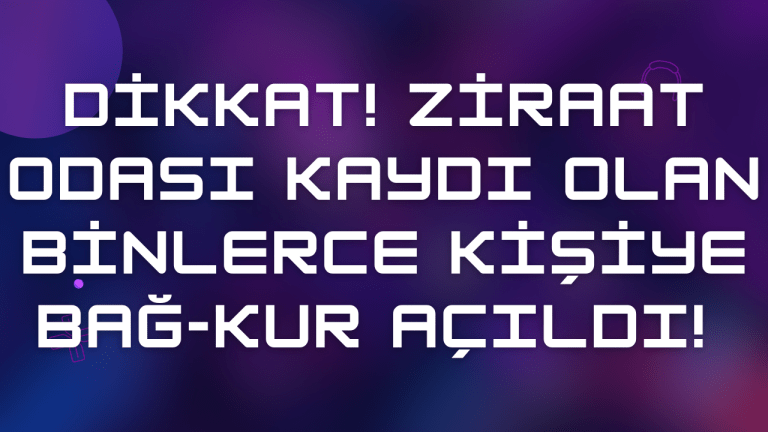 Ziraat Odası Kaydı Olan Binlerce Kişiye Bağ-Kur Açıldı